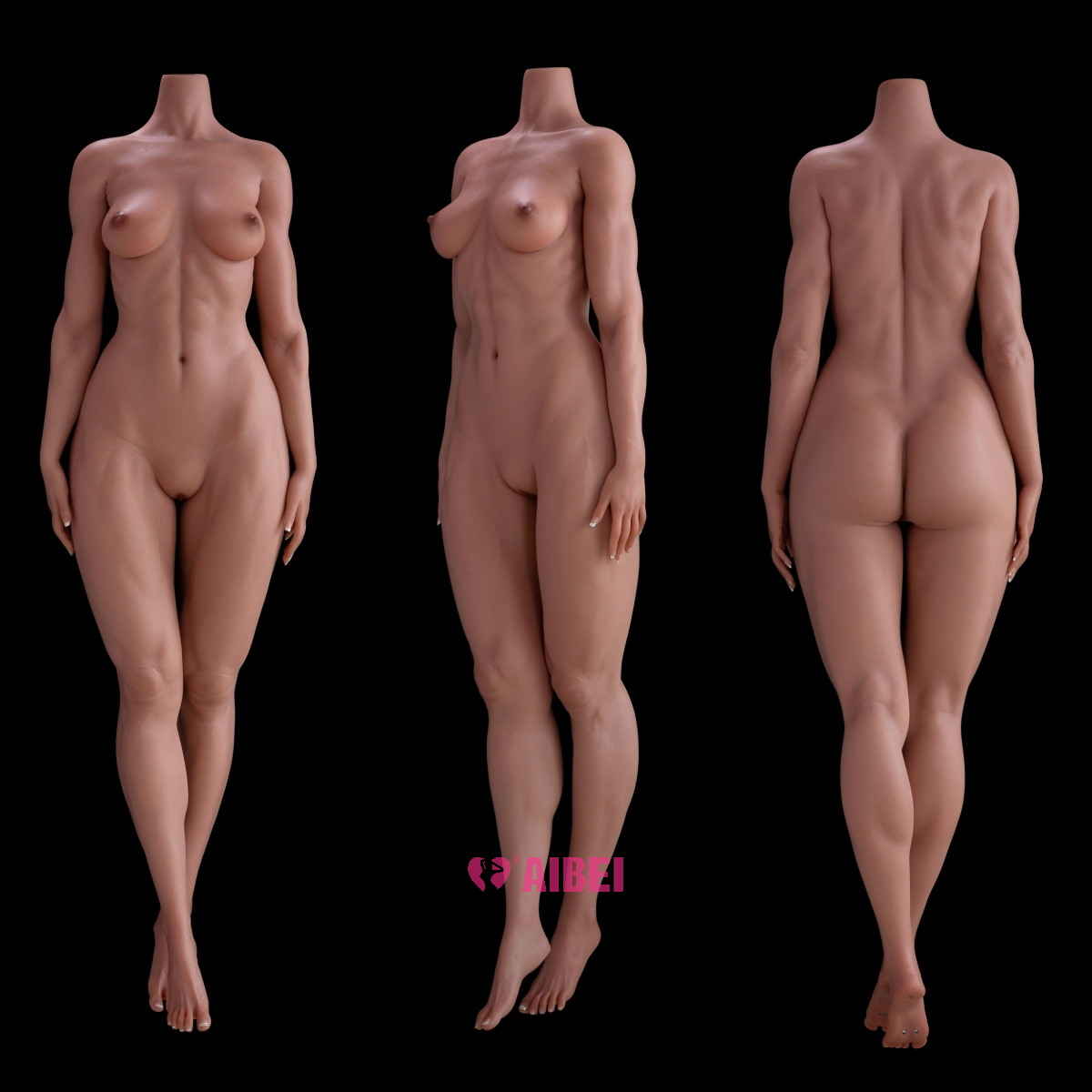 Front, side and rear views of the AIBEI LUXE AB164 C-cup body